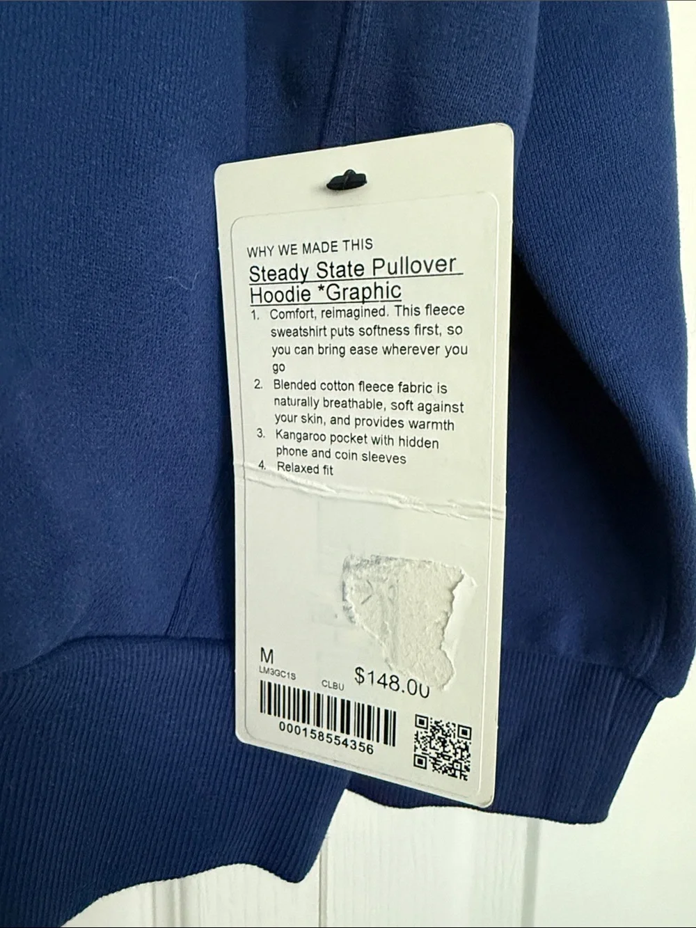 lululemon athletica Men's Steady State Pullover Hoodie Graphic in Clubhouse Blue